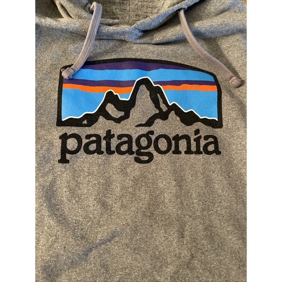 Patagonia Men's Pullover Gray Hoodie Pocket Size Large Uprisal Unisex L P6 logo - Picture 2 of 12